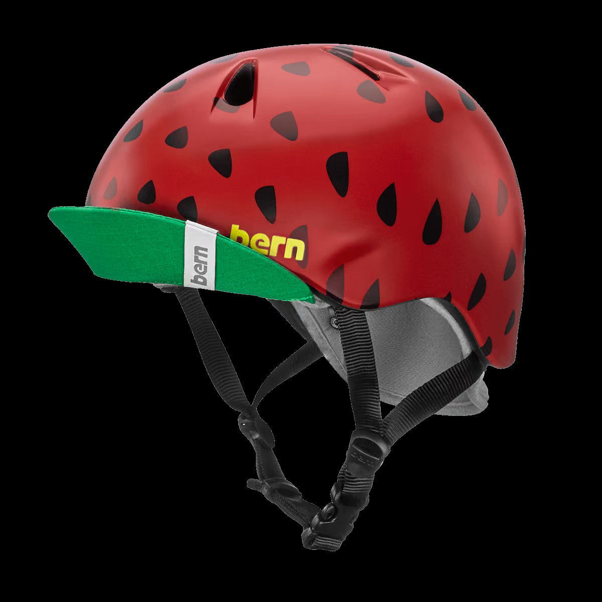 Bern Nina Satin Red Strawberry w/ Flip Visor - Image 1