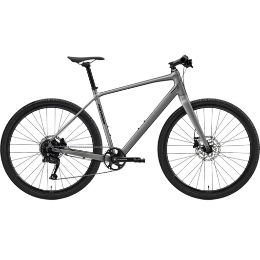 Merida Speeder 60 2027 Flat Bar Bike - Warm Slate Grey Side View