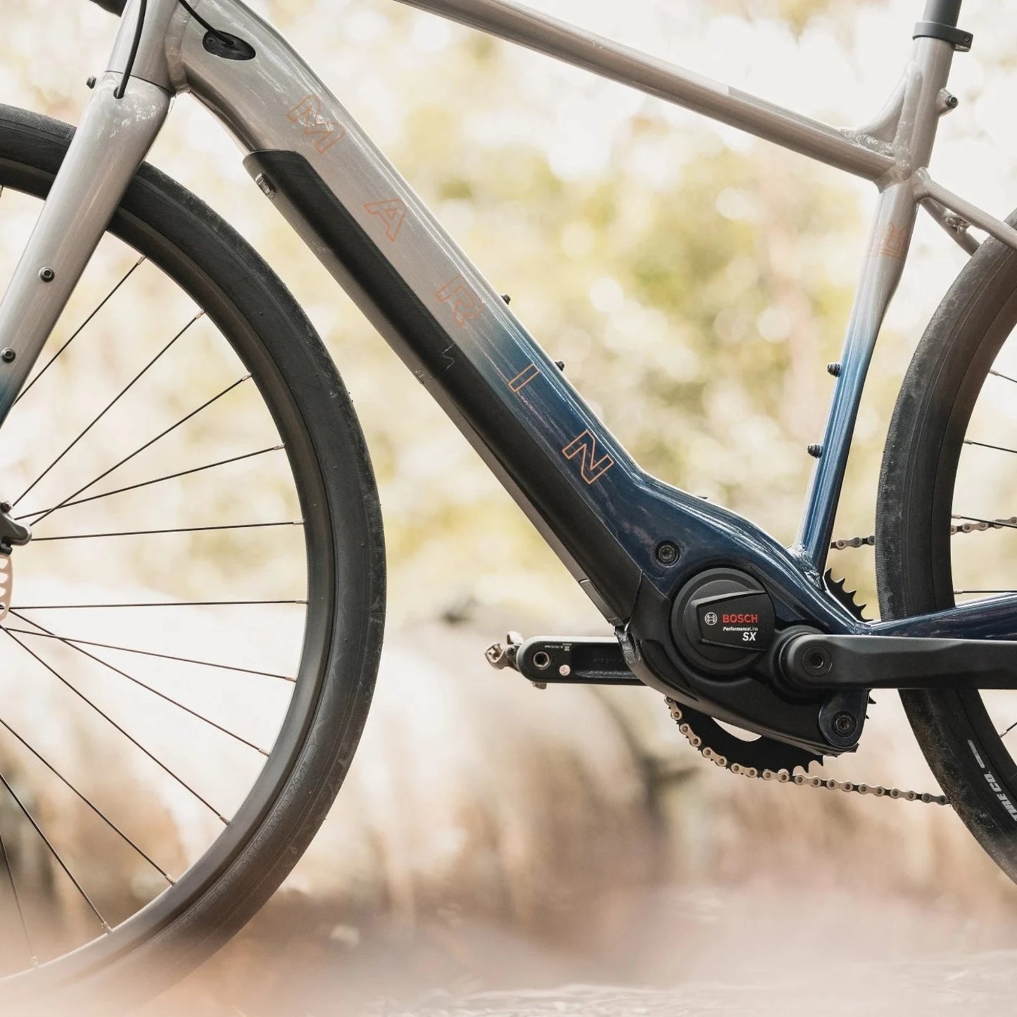 Marin Lombard E1 2025 Electric City Bike Close Up Motor