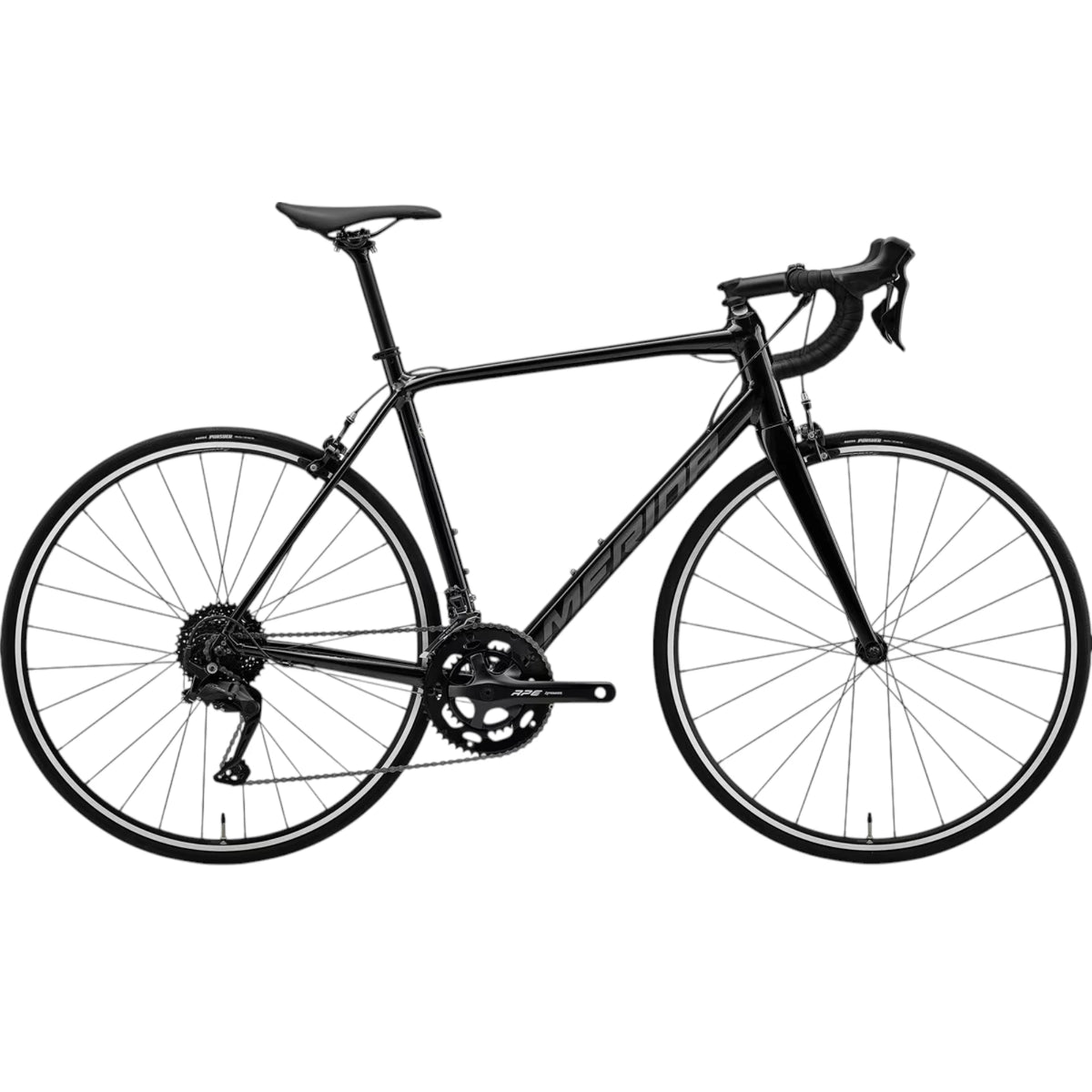 Merida Scultura Rim 100 2027 Road Bike - Metallic Black Side View