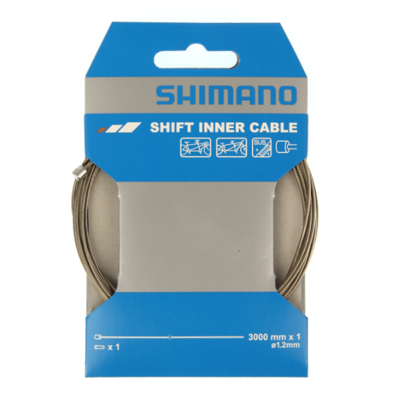 Shimano Shift Cable - Tandem 1.2Mm X 3000Mm Stainless 