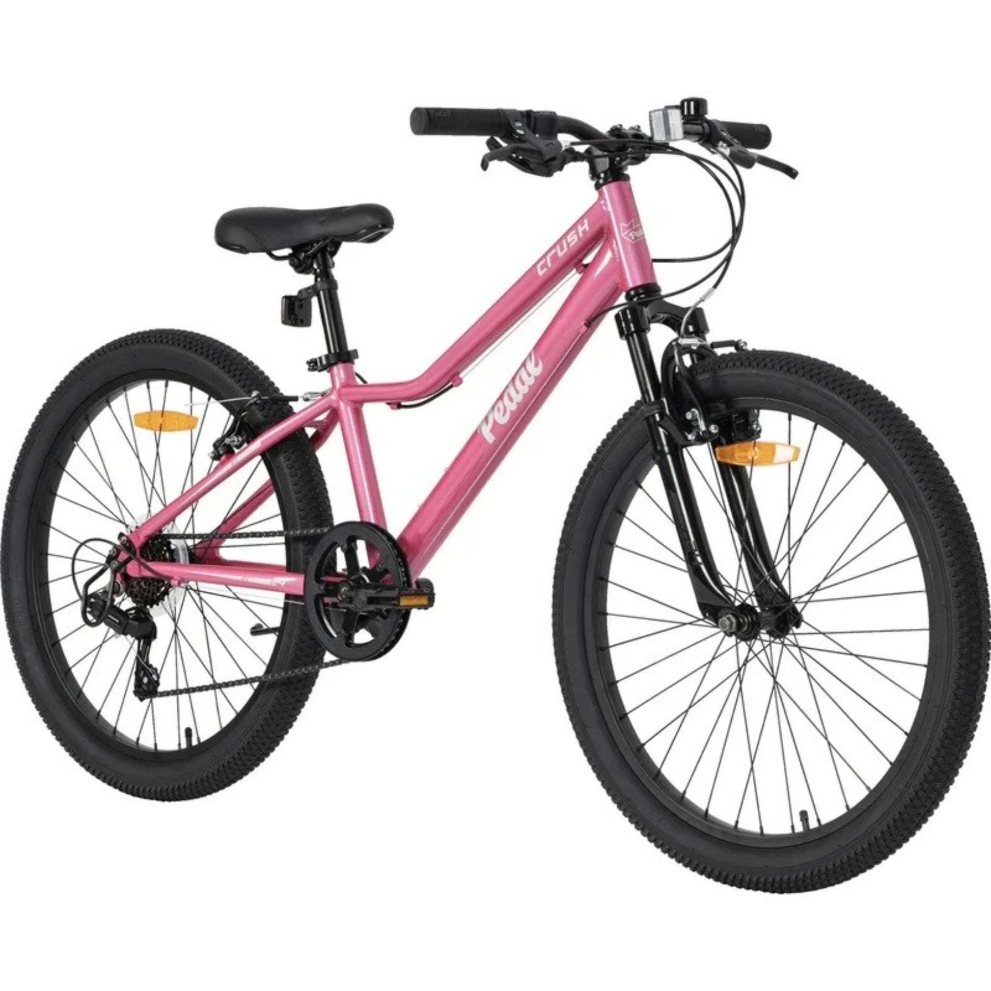 Pedal Crush 24 Kids Bike Pink Front View