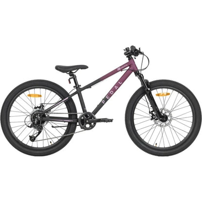 Pedal Jackal 24 Kids Mountain Bike Berry Sideview