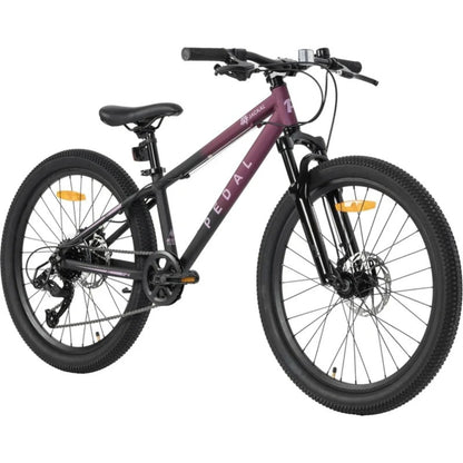 Pedal Jackal 24 Kids Mountain Bike Berry Front View
