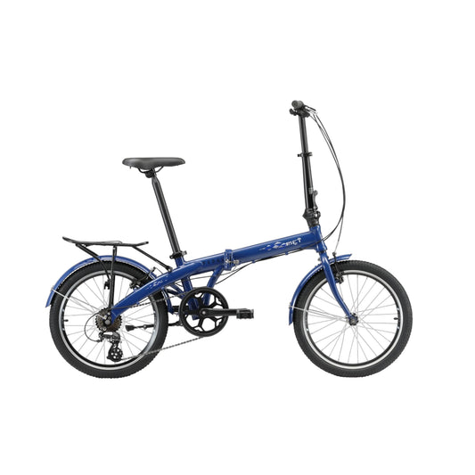 Pedal Met Folding Bike Unisize Dark Blue Side View