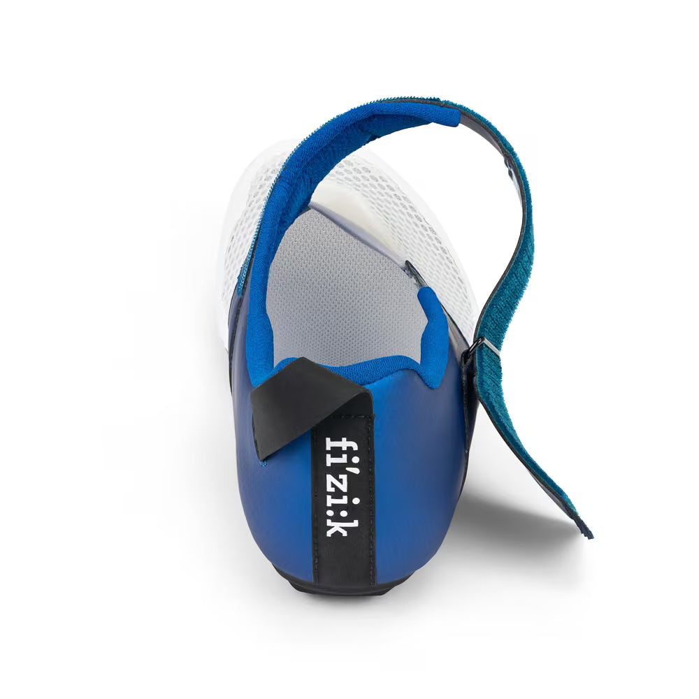 Fizik Transiro Hydra Triathlon Shoes White-Metallic/Blue - Image 6