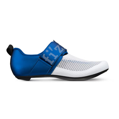 Fizik Transiro Hydra Triathlon Shoes White-Metallic/Blue - Image 7