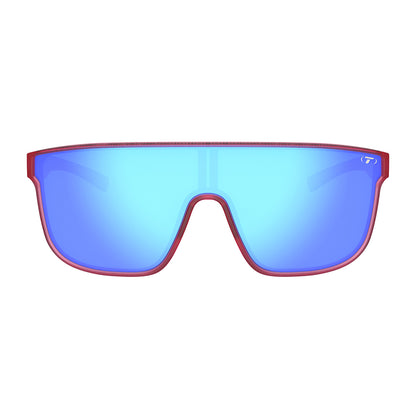 Tifosi Sanctum XL Sunglasses Matte Crystal Pink with Sky Blue Mirror Lens
