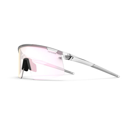 Tifosi Moab Lite Sunglasses Satin Clear with Clarion Pink Fototec Lens
