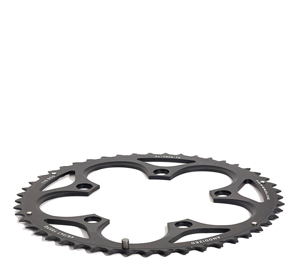 SRAM Chain Ring Road 48 / 34 Tooth 110 V2 Aluminium 4mm Black GXP Long Pin