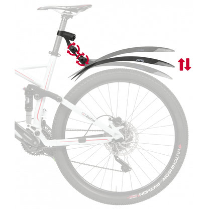 Zefal Deflector RM90+ Rear Mudguard - Adjustability