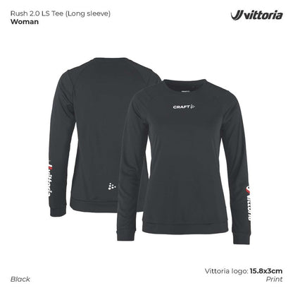 Rush 2.0 LS Tee Womens BLK