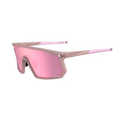 Tifosi Moab Sunglasses Matte Pink with Clarion Rose AC Red and Clear Lens
