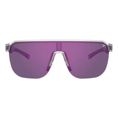 Tifosi Sanctum SL Sunglasses Crystal Clear with Purple Mirror AR Lens
