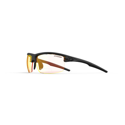 Tifosi Rivet Sunglasses Blackout with Clarion Red Fototec Reader +2.0 Lens
