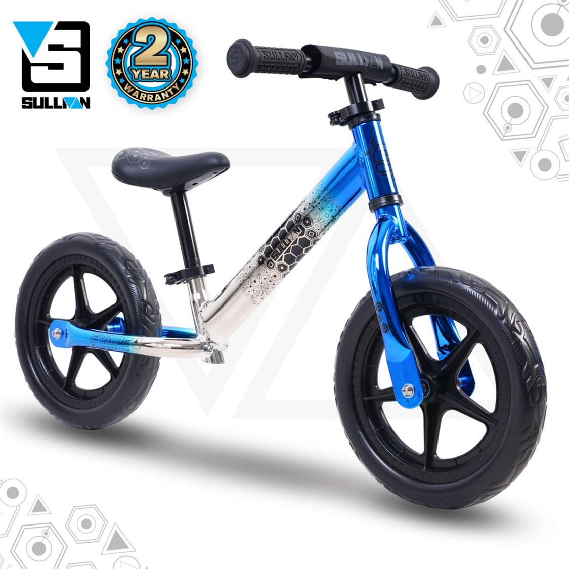 Sullivan Evade 12 Balance Bike Blue-Black-Silver
